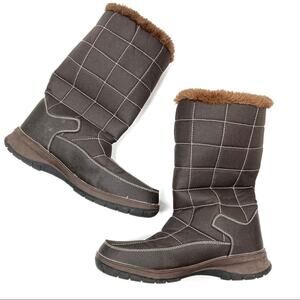 Itasca Womens Winter Boots Brown Quilted Vixen Synthetic Size 10